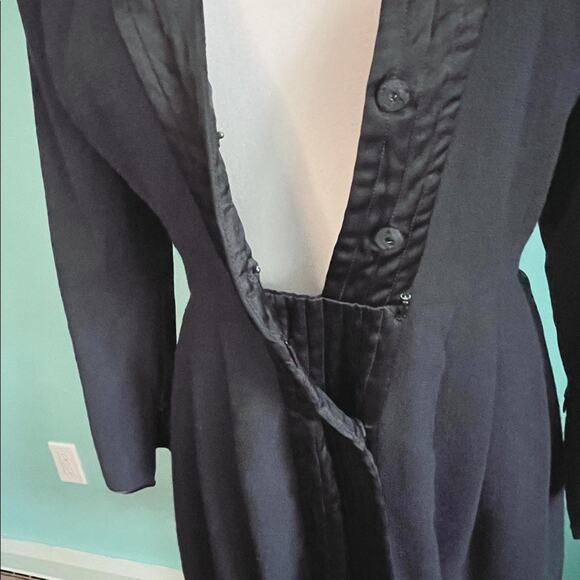 Vintage Neiman Marcus black button-up dress in 6 - Picture 3 of 6